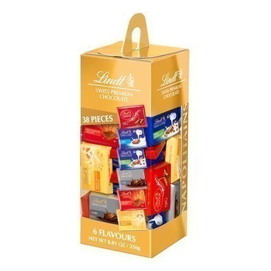 

Coklat LINDT Assorted Napolitains Premium Carrier Box 6 Flavours isi 38pcs 250gram asal Swiss
