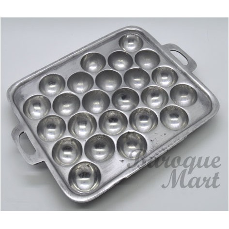 Cetakan Takoyaki Murah Kotak 24 Lubang Alumunium Wajan Takoyaki Anti Lengket