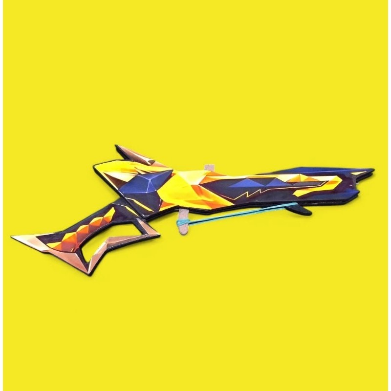 %_ IMC _% Pistol Mainan Kayu SG Golden M1887 FF Free Fire Tembakan Karet Murah Dv-7