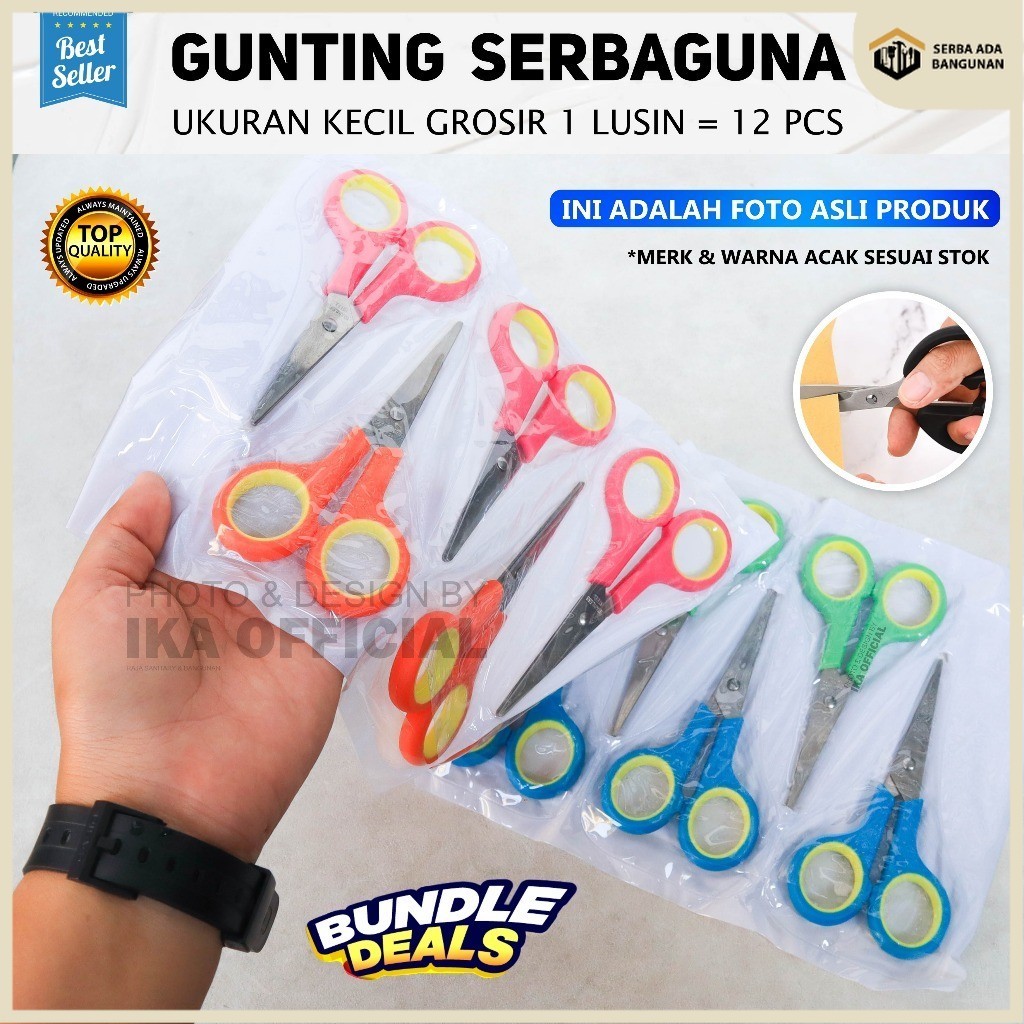 

SAB 12 PCS Gunting Kecil Murah Karet - Harga 12 PCS (1 Lusin) / Ukuran 4.5 Inch Kecil Renceng / GUNTING LEMBARAN 12 PCS / GUNTING KERTAS TAJAM / GUNTING KECIL TAJAM / GUNTING MURAH / GUNTING BESAR TAJAM