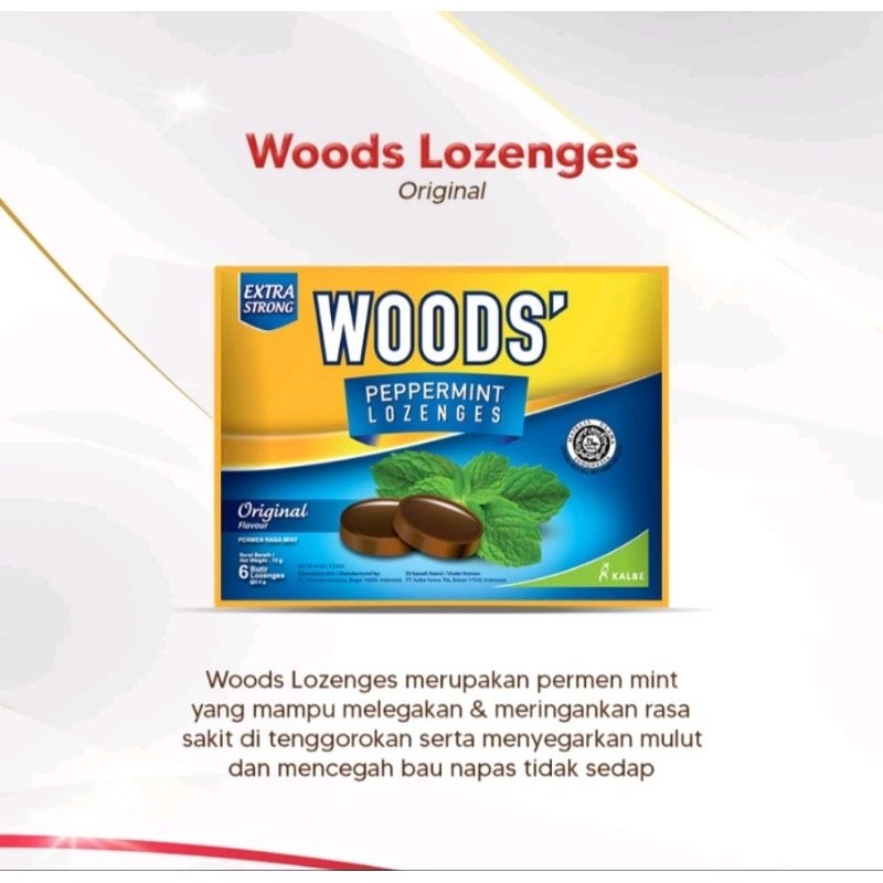 

PERMEN WOODS PEPPERMINT LOZENGES WOOD PERMEN TENGGOROKAN ORIGINAL
