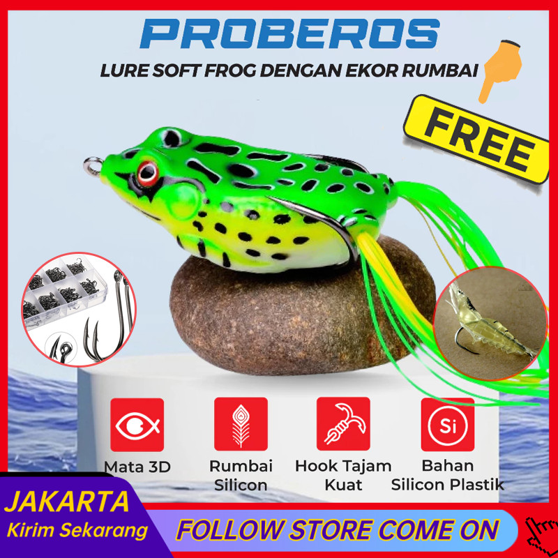 【Promosi】Simulasi katak mengambang umpan palsu umpan pancing katak umpan berbentuk ikan