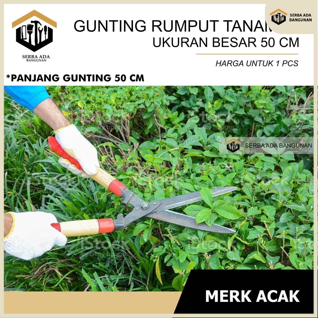 SAB Gunting Rumput Dahan Ranting Pagar Kebun Besar - Gunting Rumput Besi Tajam Alat Berkebun