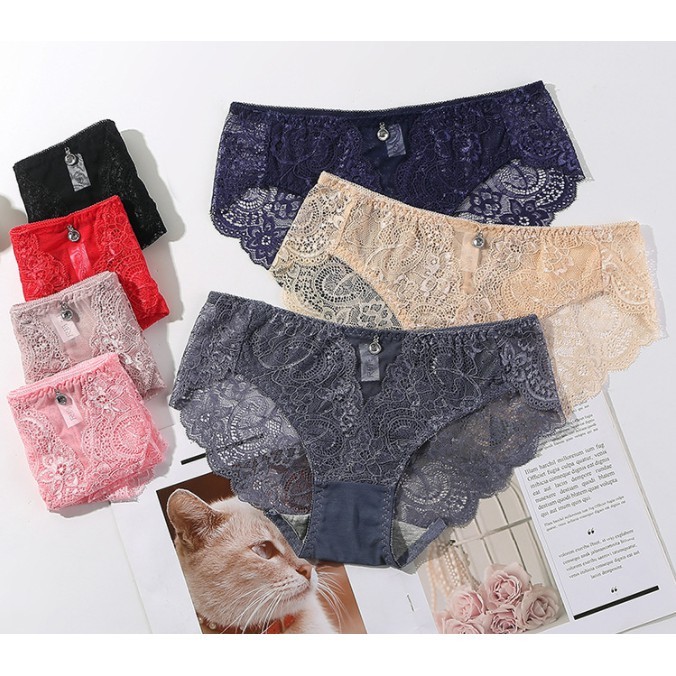 HANA PREMIUM Quality Celana Dalam CD Wanita Seamless Renda Lingerie Tanpa Jahitan Sexy COD Import Fa