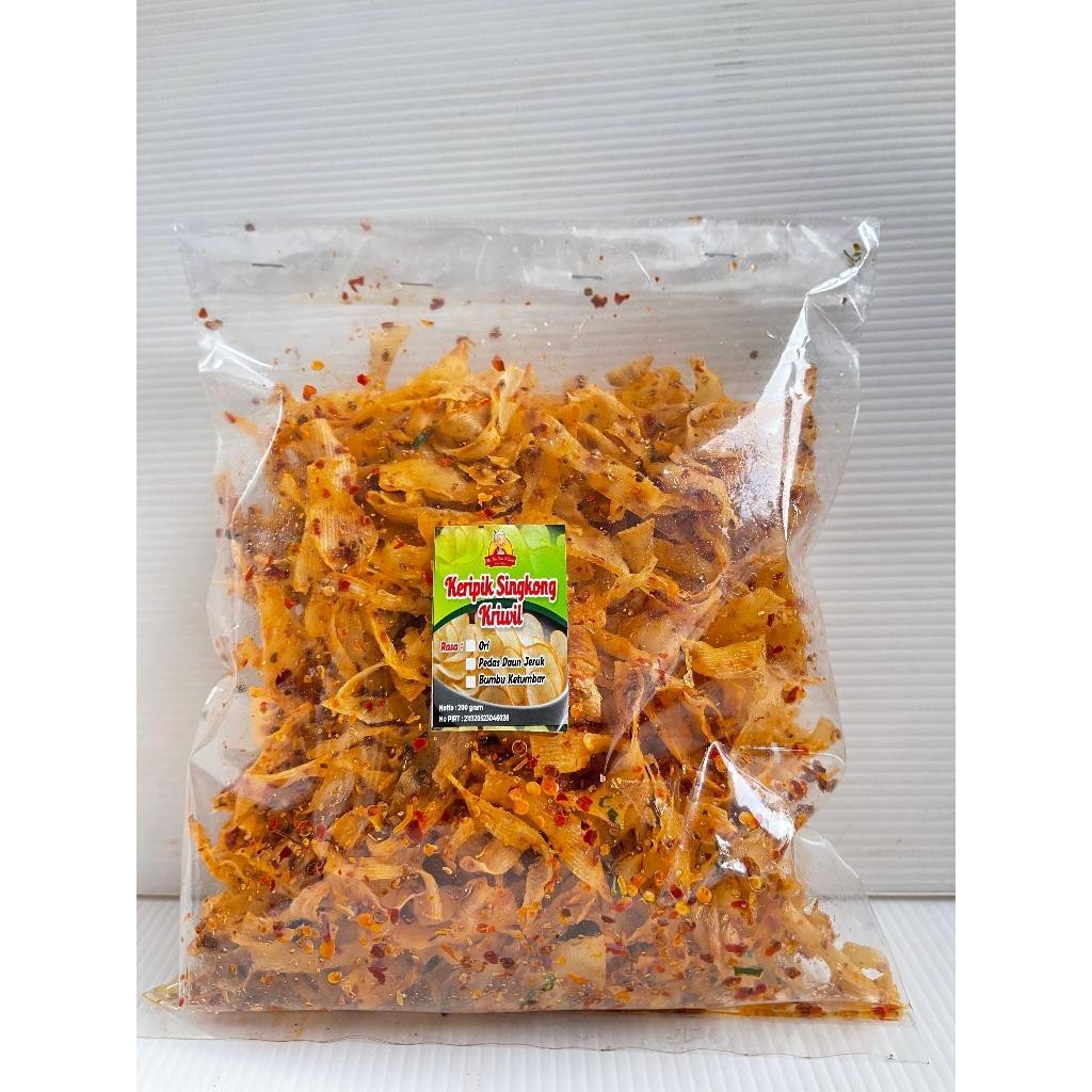 

Singkong Keripik kriwil Jadul Renyah Asin original pedas jeruk ketumbar kripik 200gr balado pedas manis cabe rujak fresh