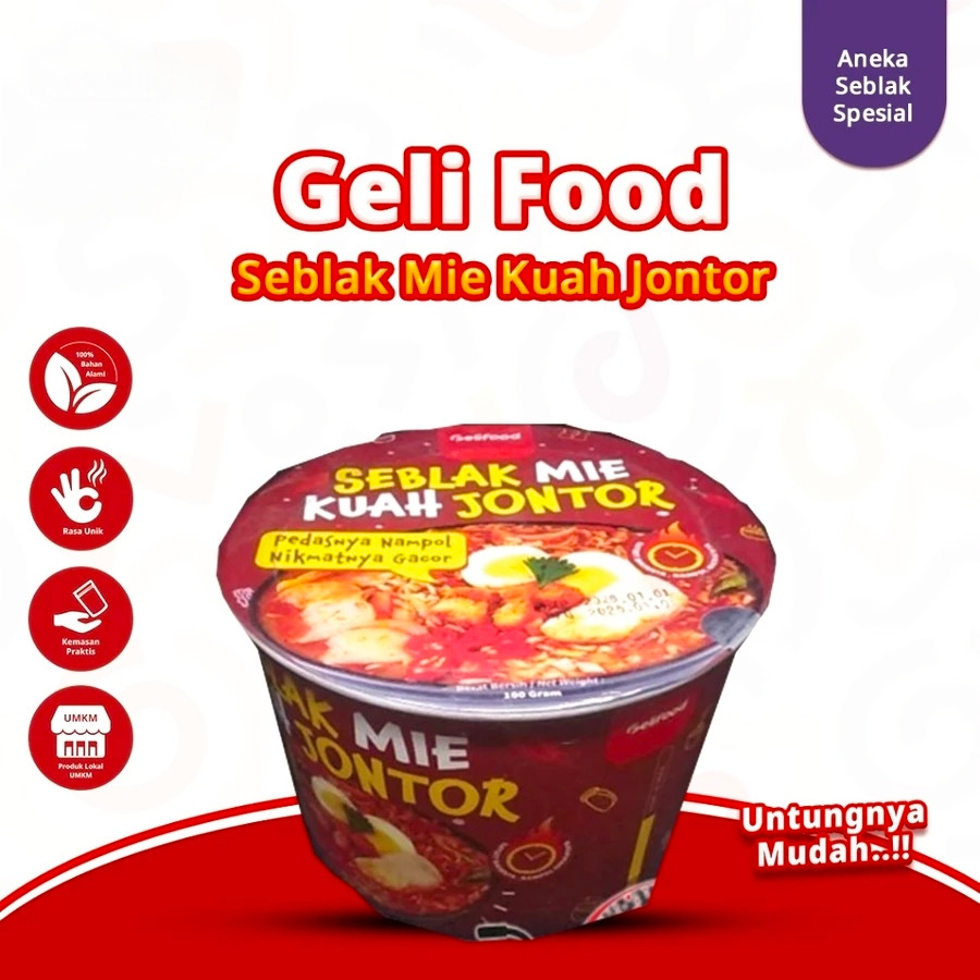 

Geli Food - Seblak Mie Goreng / Kuah Pedas Jontor - Mie Instan Seblak