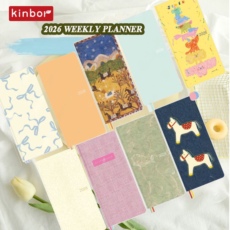 

New Kinbor Weekly Planner 2026 Cute Daily/Monthly Notepad To Do List Agenda Book Portable Travel Notebooks for Men Women Girls