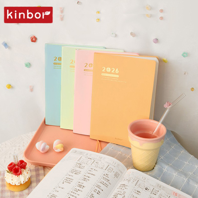 

Kinbor 2026 A5 Eight Grid Planner Journal With Premium 52g BaChuan Paper,Soft PU Two Pages A Week Timelime Organize/21 Days Plan