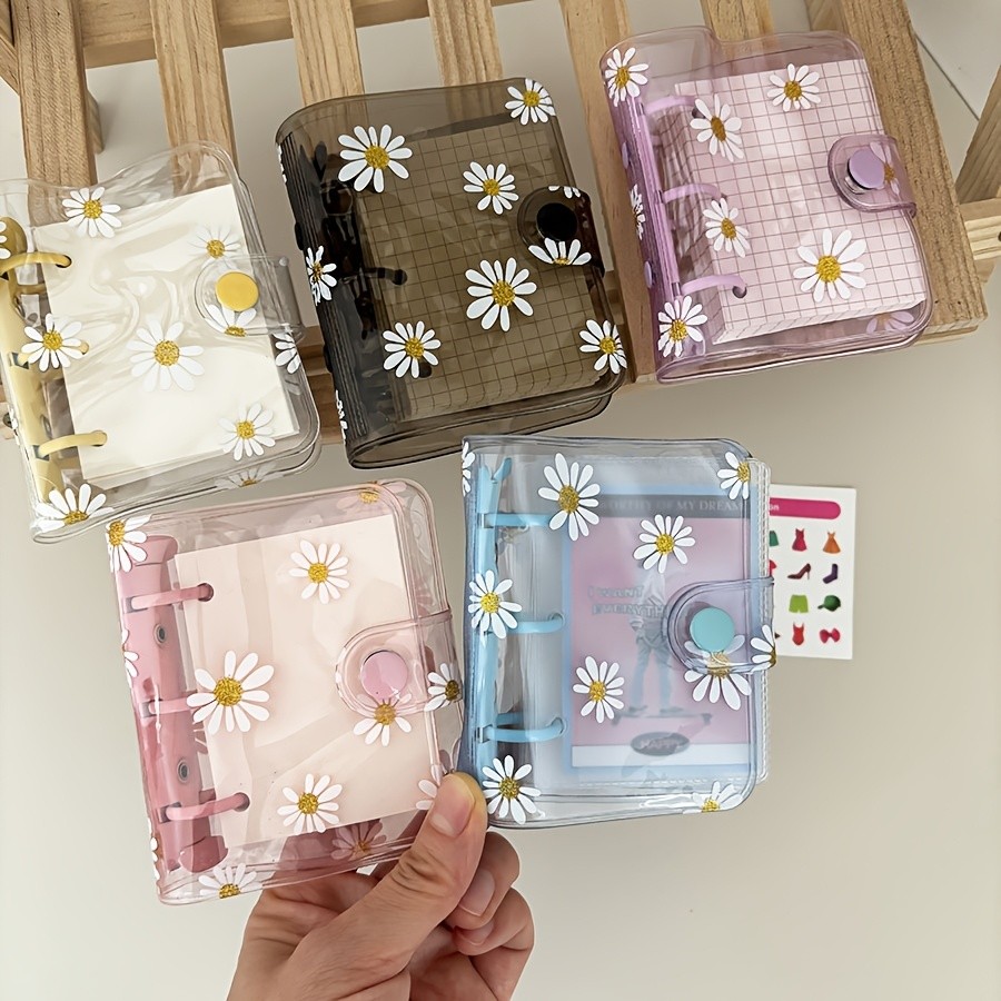 

Cute and Attractive Three Hole Daisy Notebook Set Including 80 Sheets of Blank Paper Mini Loose Leaf Diary and Memo Pad