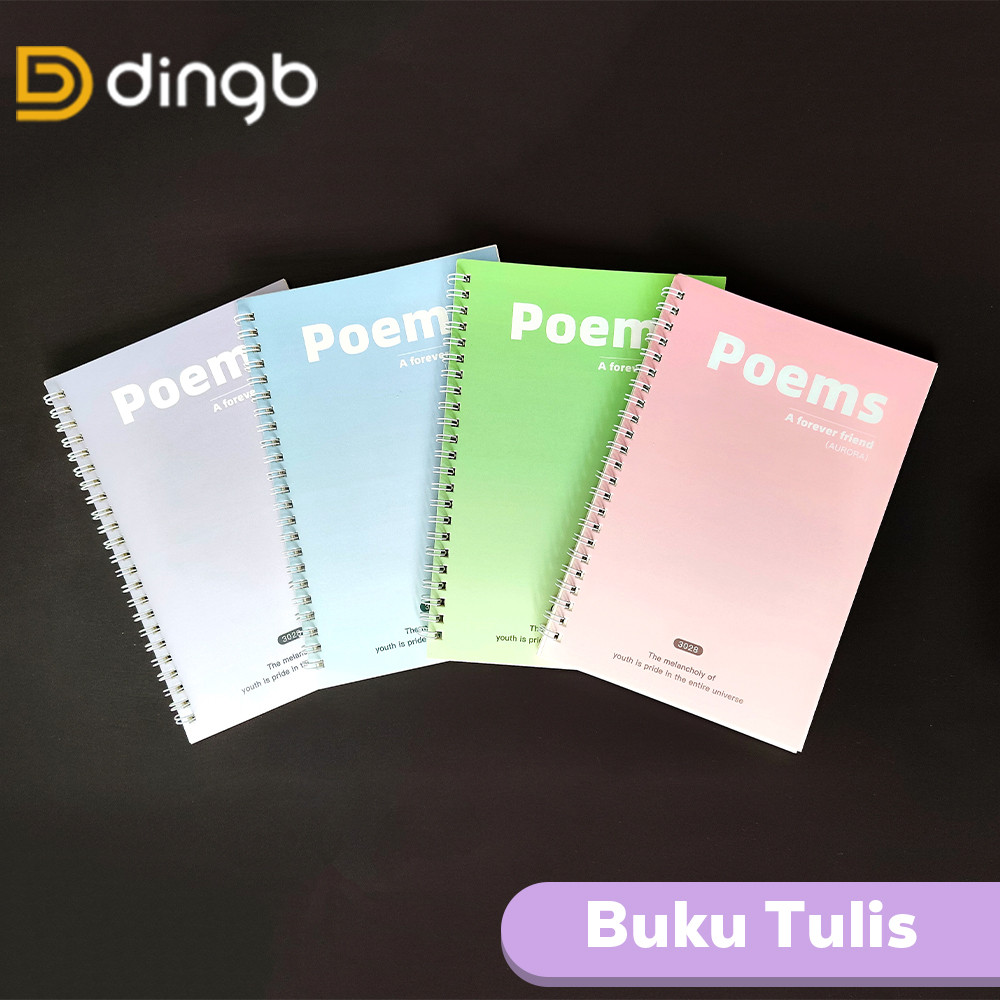 

DINGB Notebook Spiral A5 Motif Elegan – Buku Tulis Catatan 40 Lembar Bergaris ZXB-2099