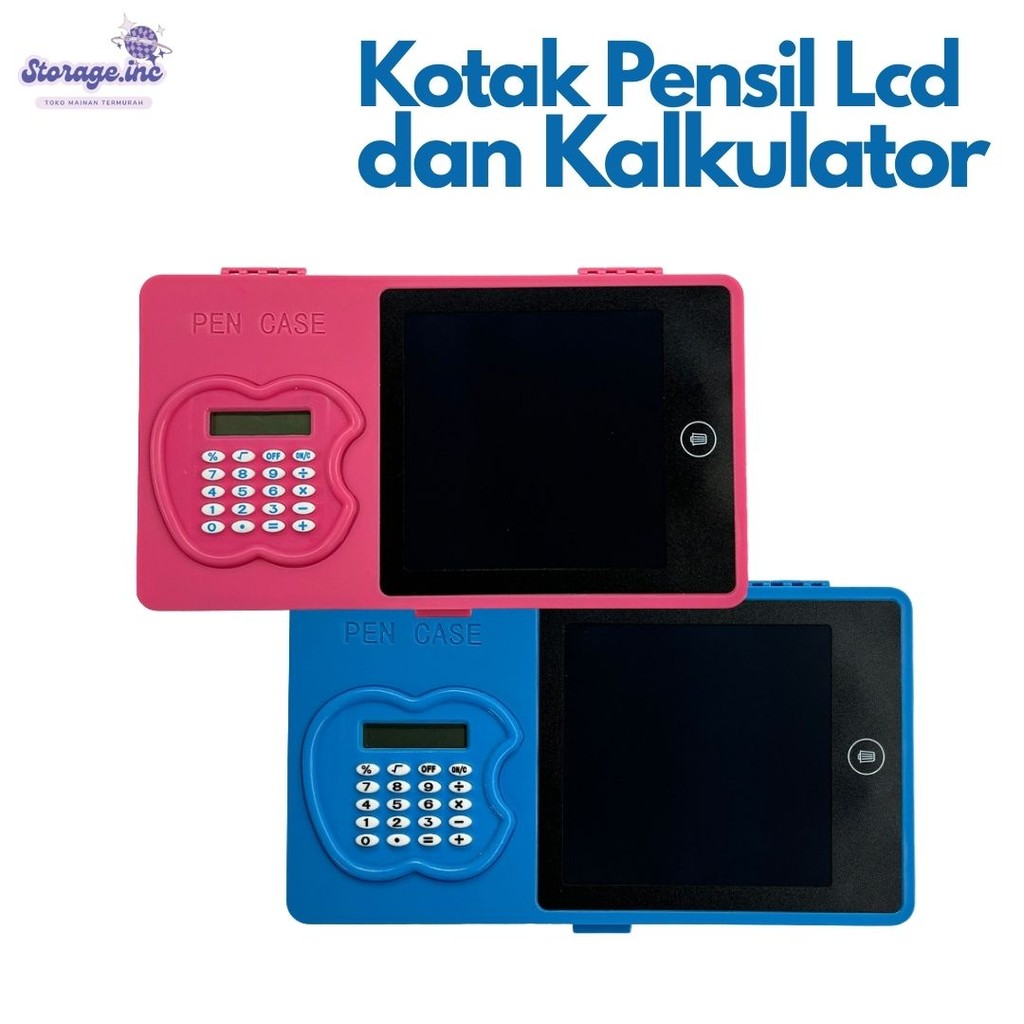 

Kotak Pensil Papan Coret LCD Drawing Pad Kalkulator jadi Satu Kotak Pensil Kreatif Anak