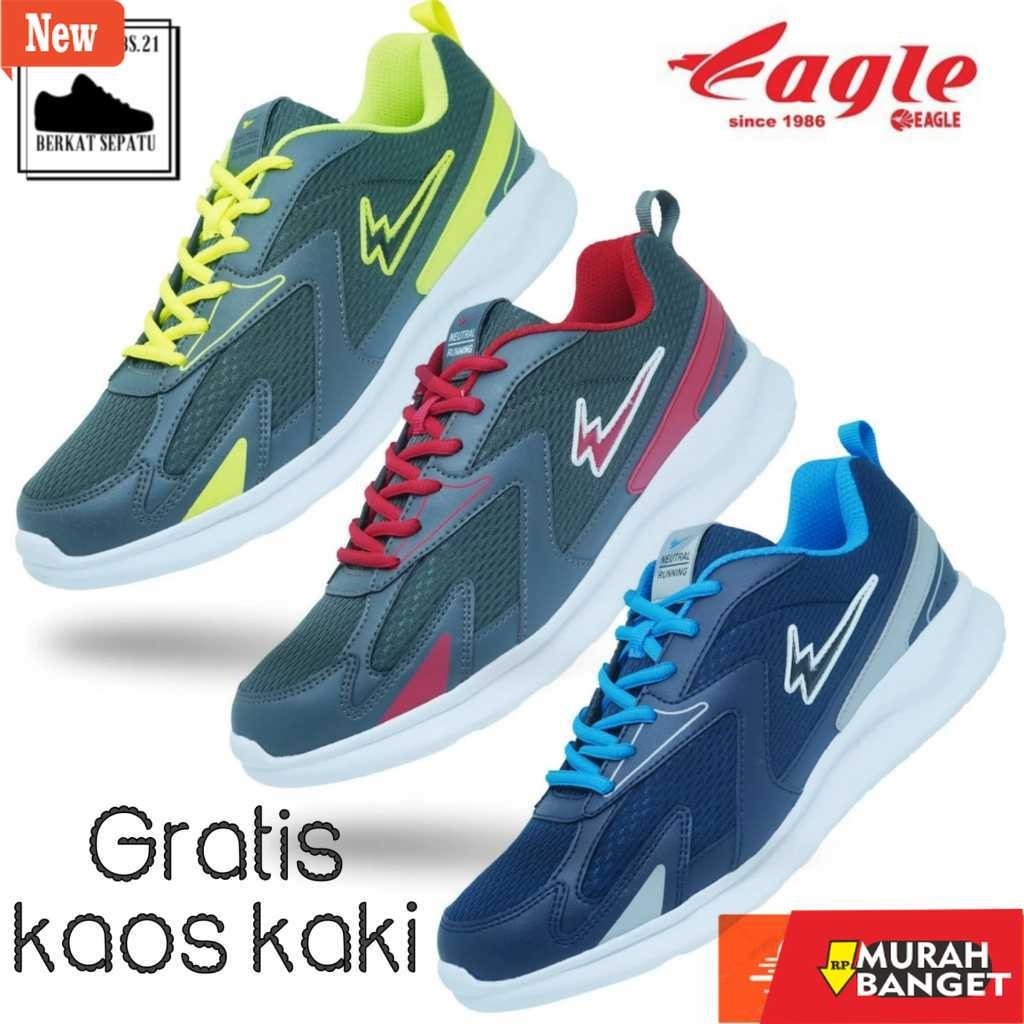 sepatu lari pria murah berkualitas [COD] Sepatu Sneakers Running Eagle Rainer Original | Sepatu Lari