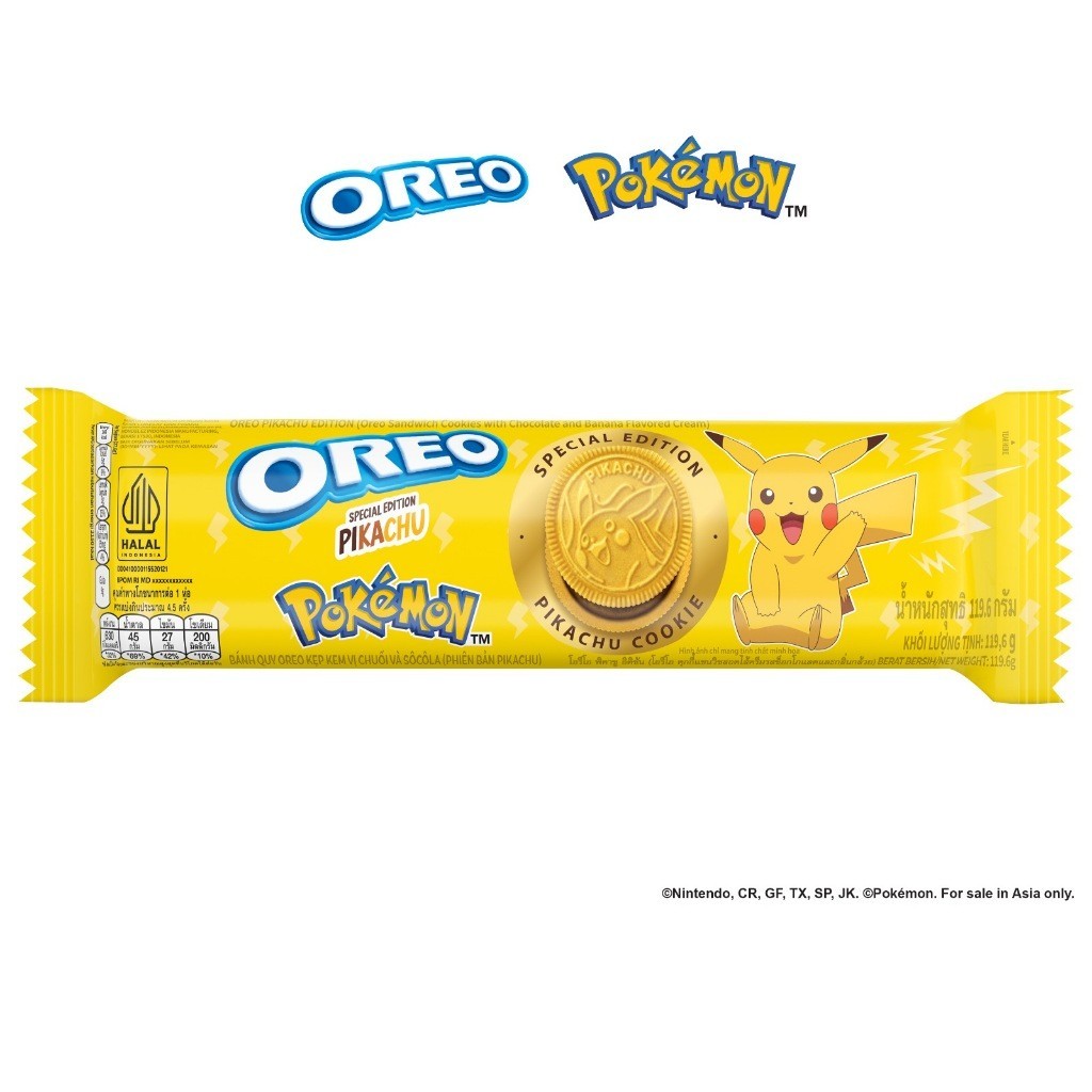 

Oreo Pokemon Biskuit Chocolate Banana 119.6g