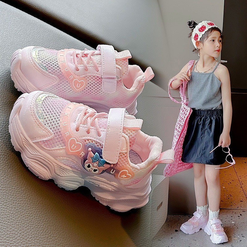 SHB433 Bisa COD Sepatu kuromi anak perempuan sepatu kets anak nyala sepatu olahraga anak import ukur