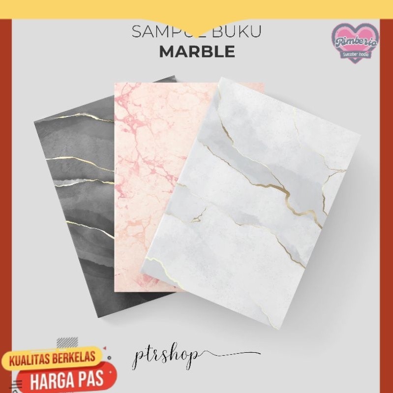 

PROMO SAMPUL BUKU BOOK COVER A5/B5 MARBLE EDITION | ptrshop.id