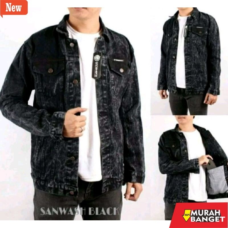 jaket kulit pria garut || jaket jeans pria/jaket denim pria jumbo/jaket jeans sobek pria terbaru/jak