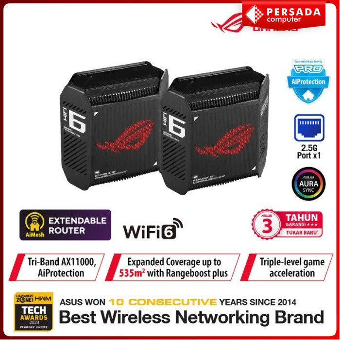 ASUS ROG Rapture GT6 Gaming Mesh System / Router Gaming Asus ROG GT 6