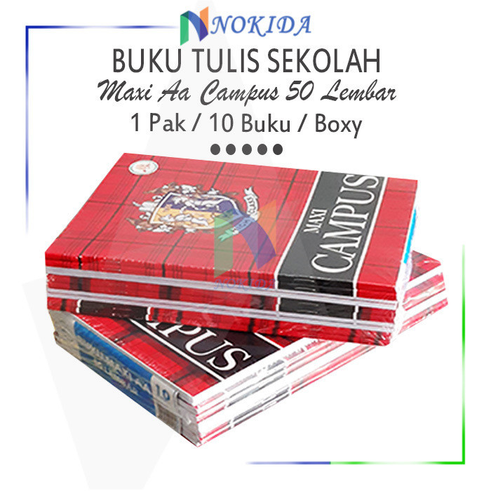 

Nokida Buku Tulis Elite Campus 1 Pak Isi 50 Lembar / Buku Catatan / Alat Tulis / Write Book / ATK