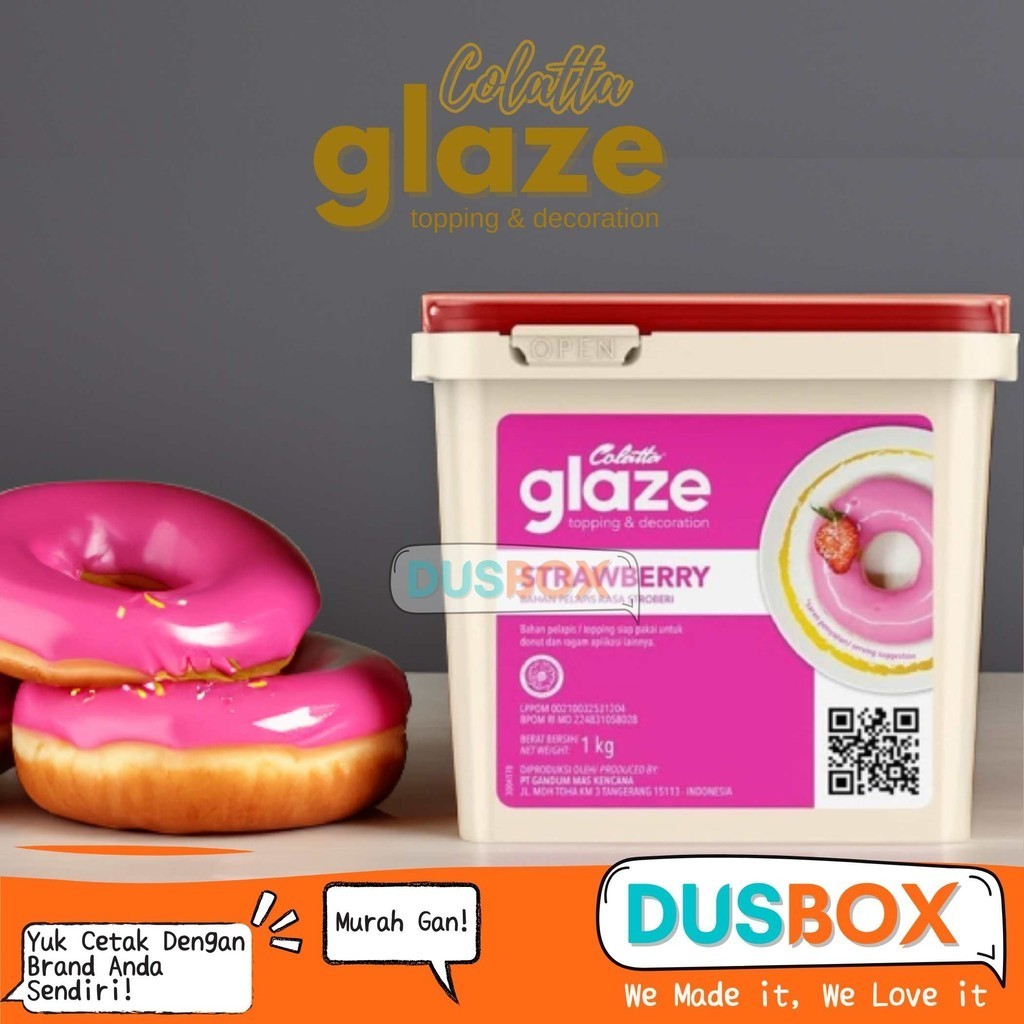

Colatta Glaze Strawberry / Selai Strawberry 1kg / Selai Roti / Topping Selai Colatta Glaze