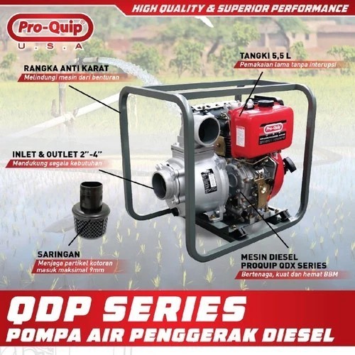 Alkon Pompa Air Sawah Diesel 3 Inch Water Pump 3" Solar QDP 80 - 2 inci