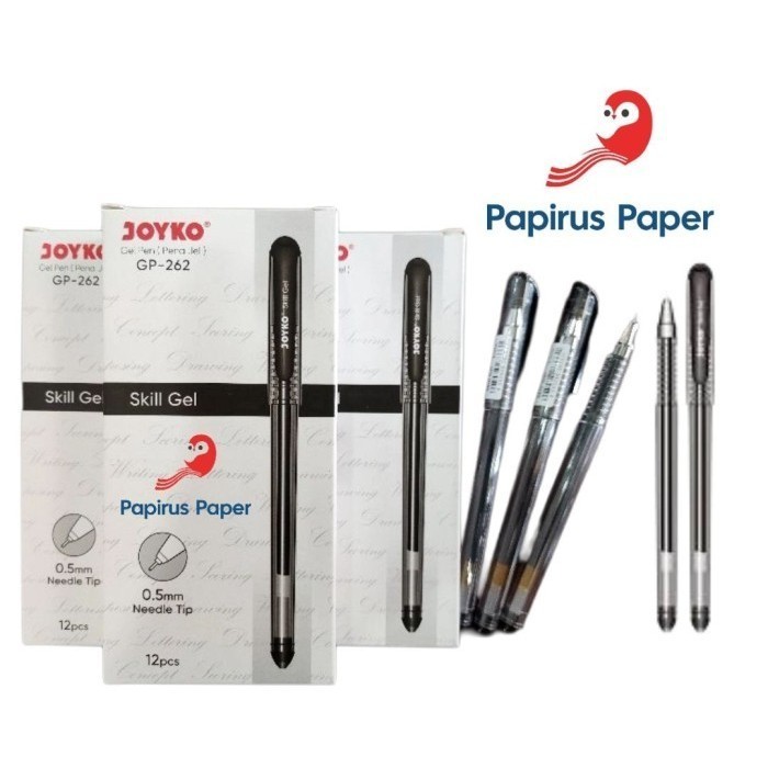 

Pulpen Gel Joyko GP-262 Skill Gel 0.5 mm | Pena Gel | Ballpoint Gel | Bolpen Gel | Pen Gel Warna Hitam / Biru / Merah
