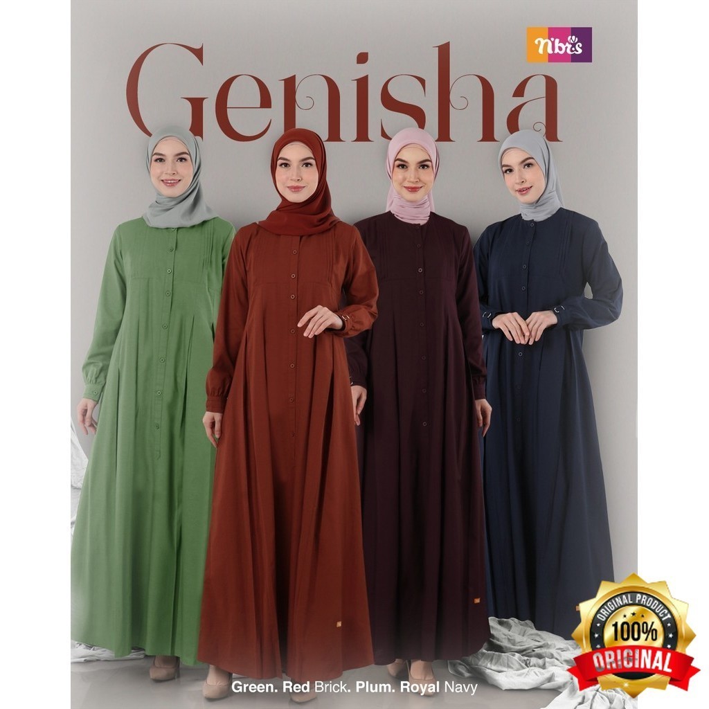 NNT - NIBRAS N'BRS Gamis Wanita Dewasa Terbaru 2024 Simpel Polos Harian Rumahan Warna Maroon Navy Hi
