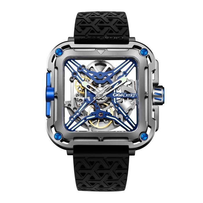 Jam Tangan CIGA Design Series X Gorilla Silver Titanium Blue Automatic