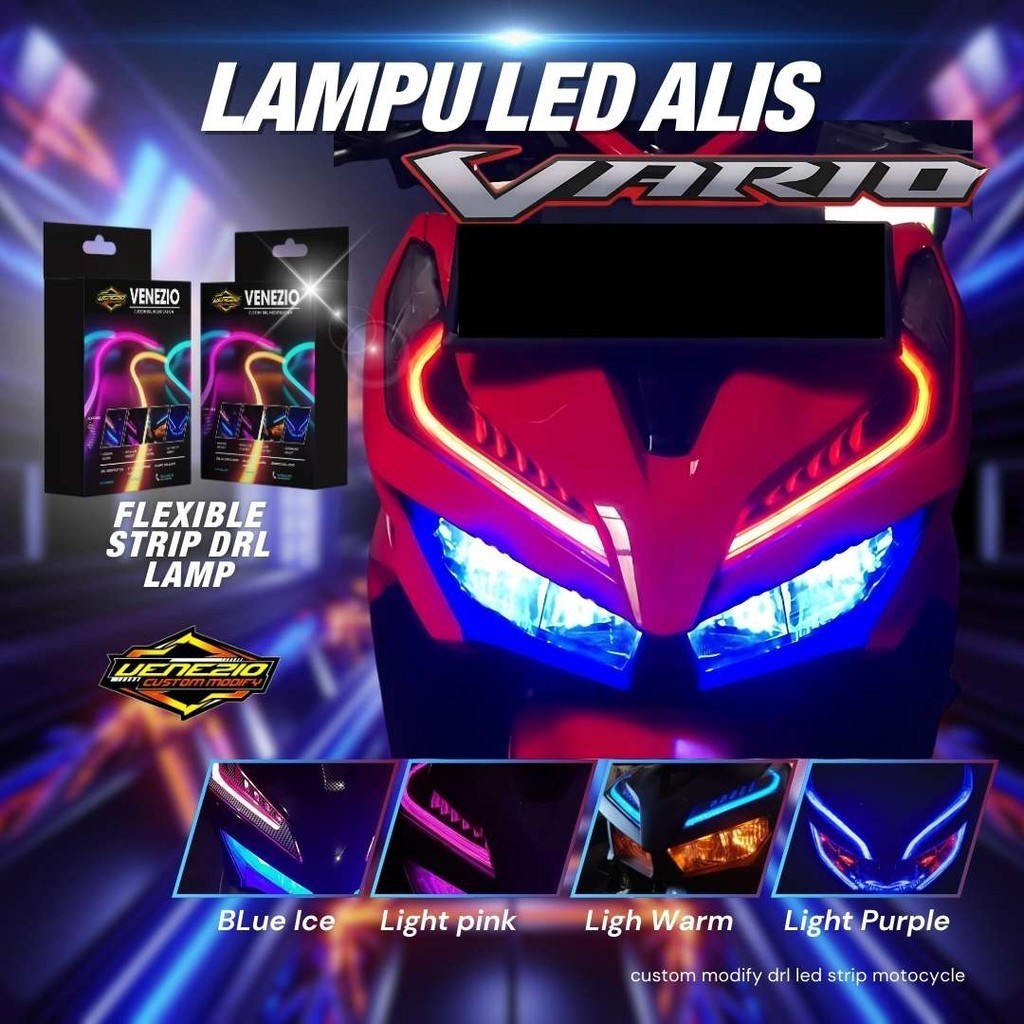 LAMPU ALIS DRL VARIO LED V3 BONUS DEVIL EYES NEW LAMPU LED DEPAN VARIO 125 150 K59J K60R LAMPU SENJA