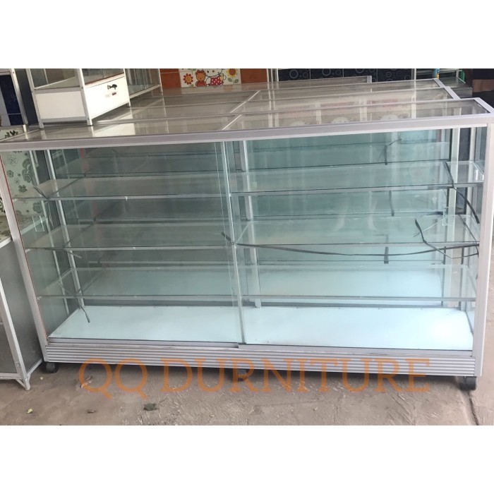 Etalase Kaca 1.5M alumunium lemari pajang