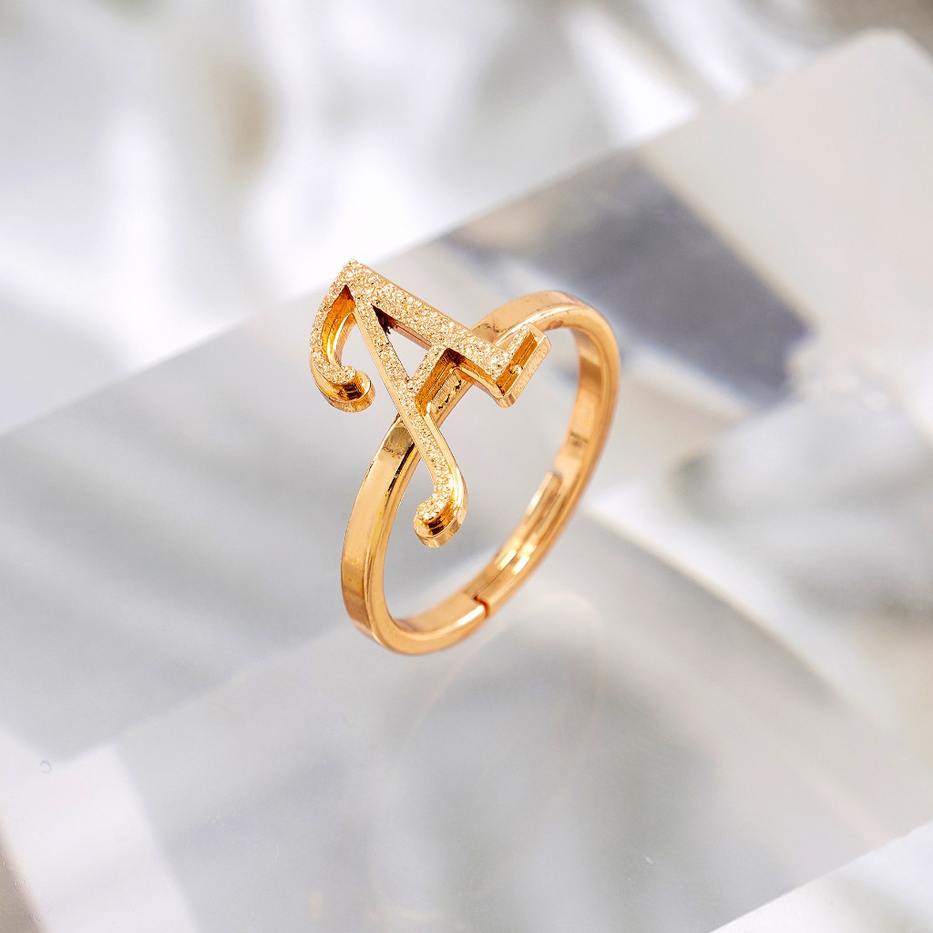 ACEH.ANSJ 131208 CINCIN PREMIUM GOLD Cincin Stainless Wanita Emas Muda Anti Karat Asli Silver Emas C