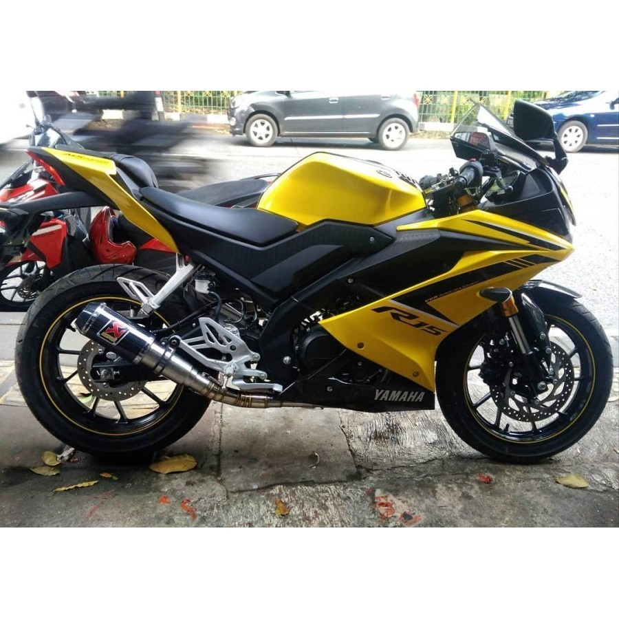 Knalpot Racing Akrapovic gp m1 fullsystem R15 new v3 v4