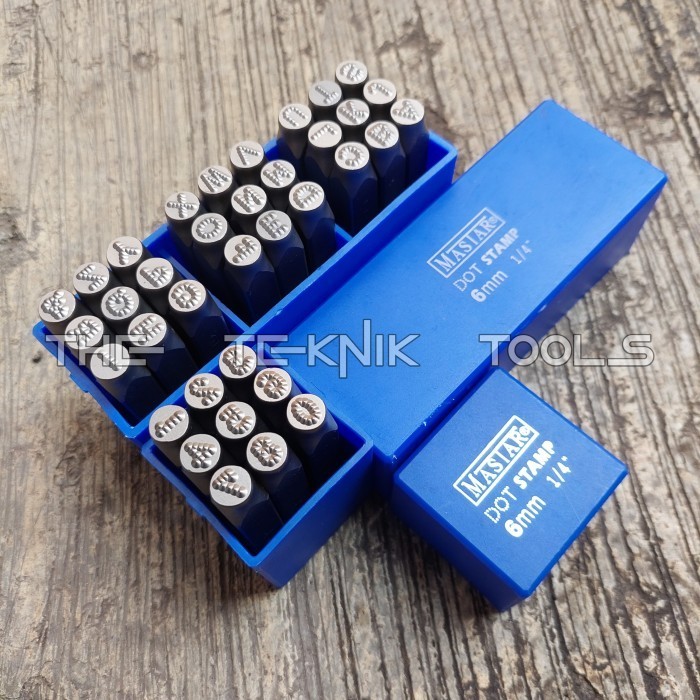 

Alat Ketok Huruf & Angka Bintik Titik 6 Mm 1/4" MASTAR DOT Stamp Punch