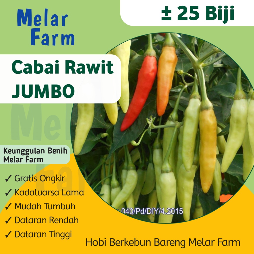 Melar Farm - 25 Bibit Cabe Rawit Merah Unggul JUMBO