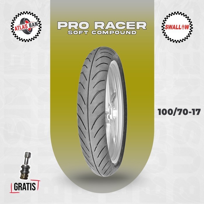 Ban Tubles Motor Bebek SOFT COMPOUND SWALLOW PRO RACER 100/70 Ring 17