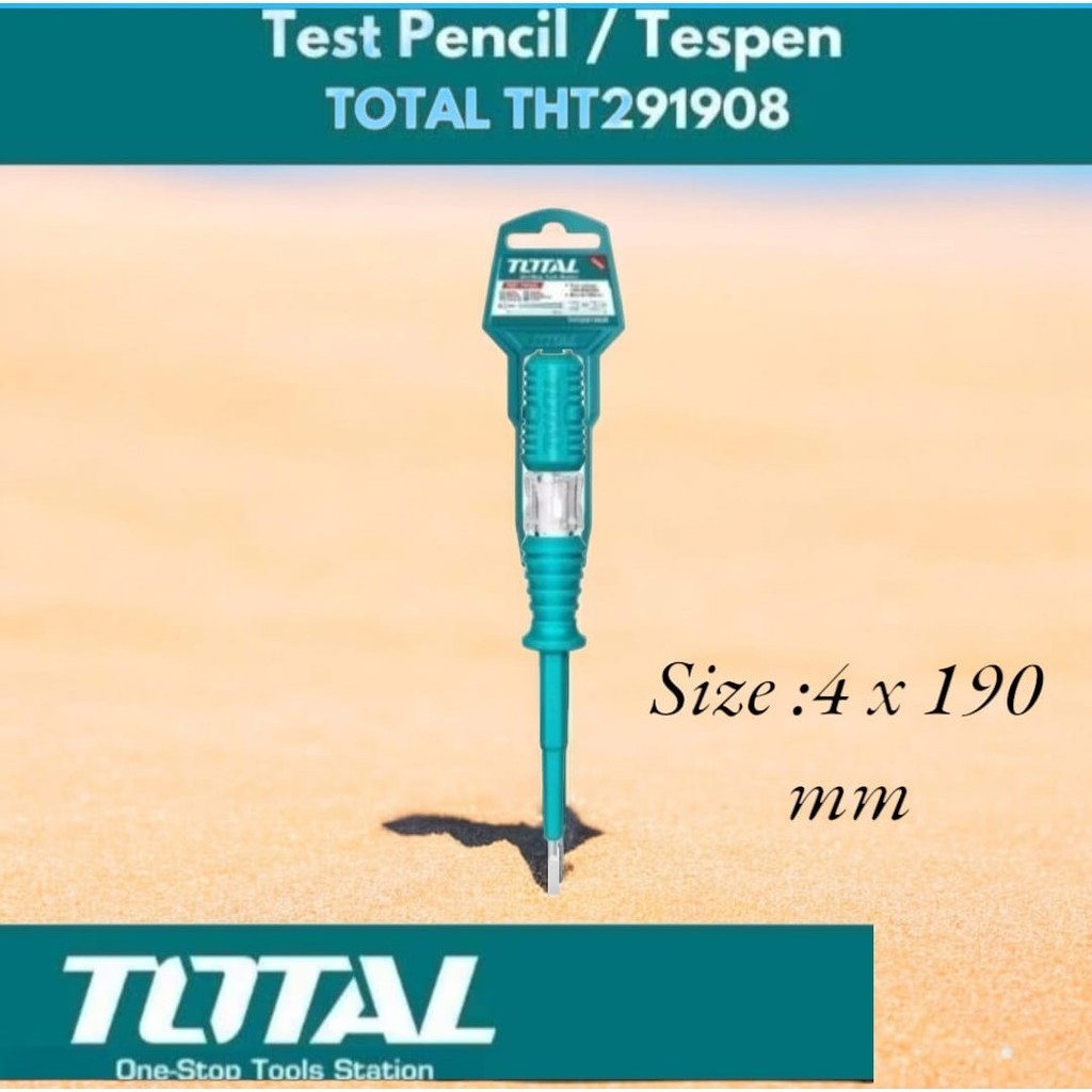 Tespen 19 cm, pensil tes 100-500V, TESPEN PENCIL TEST THT291908 TOTAL TOOLS - TESPENT TOTAL 190 mm