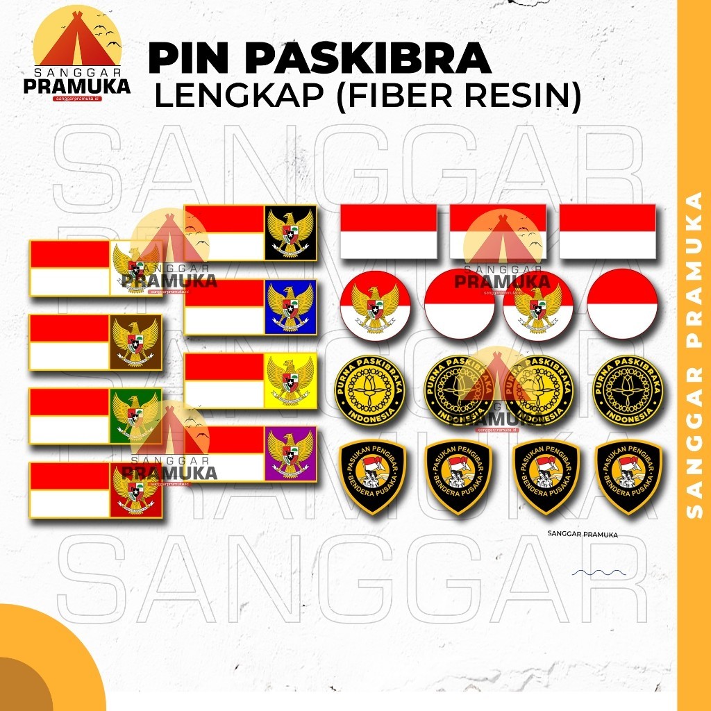 Pin Paskibra / Pin Paskibraka / Pin Mpg / Pin Merah Putih / Pin Bendera Pin Purna Paskibraka