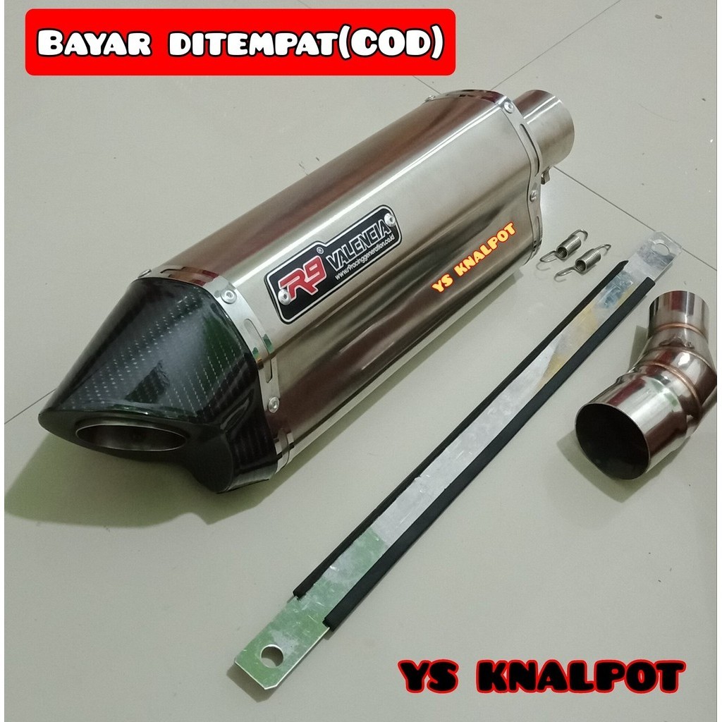 knalpot racing r9 valencia polos ujung karbon buat ninja 250 r25 z250 newcb150 cbr150 faceilif cbr 2