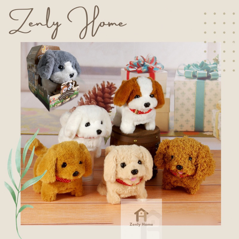 GF65NZ Zen007-Mainan Boneka Anjing Bisa Bergerak, berjalan & Berbunyi/ Mainan Anak Lucu/ Mainan Kuci