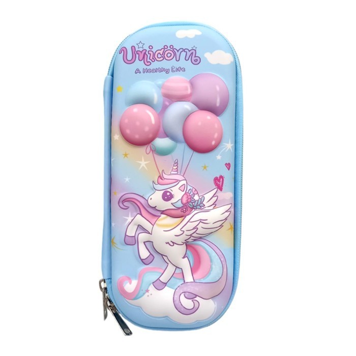 

NEW ! BEST SELLER Kotak pensil unicorn 3D timbul tempat pensil anak perempuan Kelinci - UNI Ballon Biru