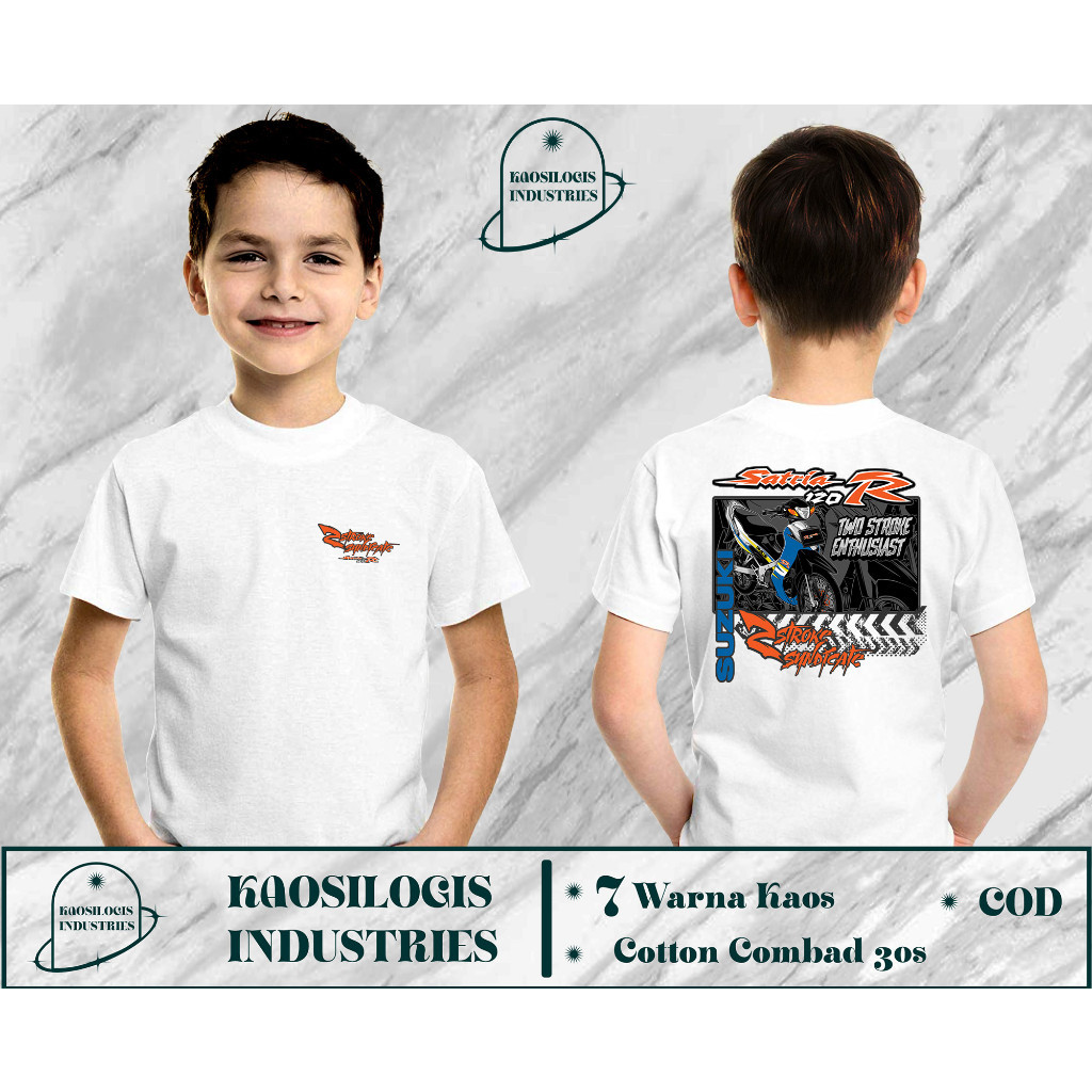 Kaos Anak Racing Suzuki Satria 150 R 2 Stroke Two Stroke 2 Tak Distro Motor Herex Underbone DB - Kao