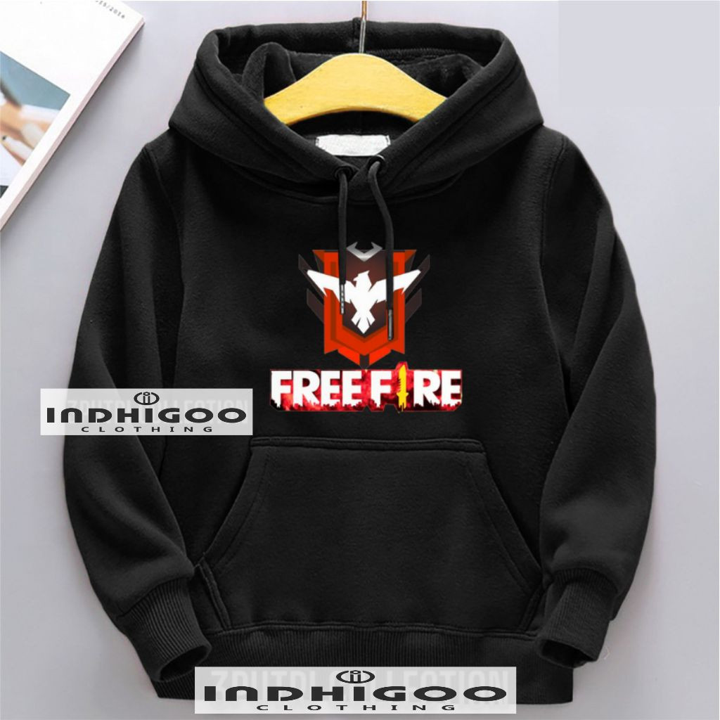 Jaket Hoodie Anak Laki Laki FREE FIRE Usia 2 3 4 5 6 7 8 9 10 11 12 13 Tahun / jacket Hodie FF Anak 