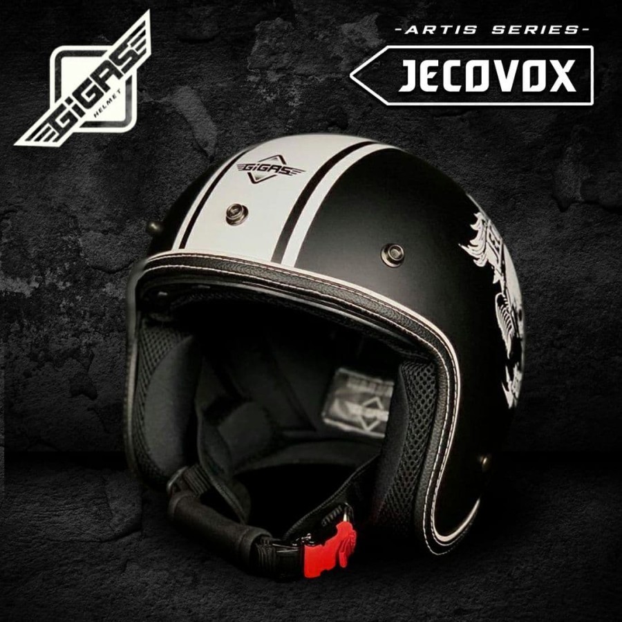 HELM RETRO GIGAS X JECOVOX BLACK DOFF