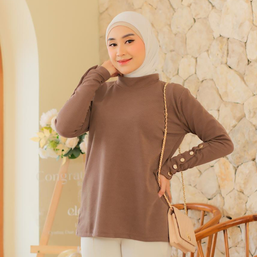 BLOUSE TURTLE NECK / BLOUSE LENGAN PANJANG/BLOUSE WANITA / LOZY BLOUSE / AMO