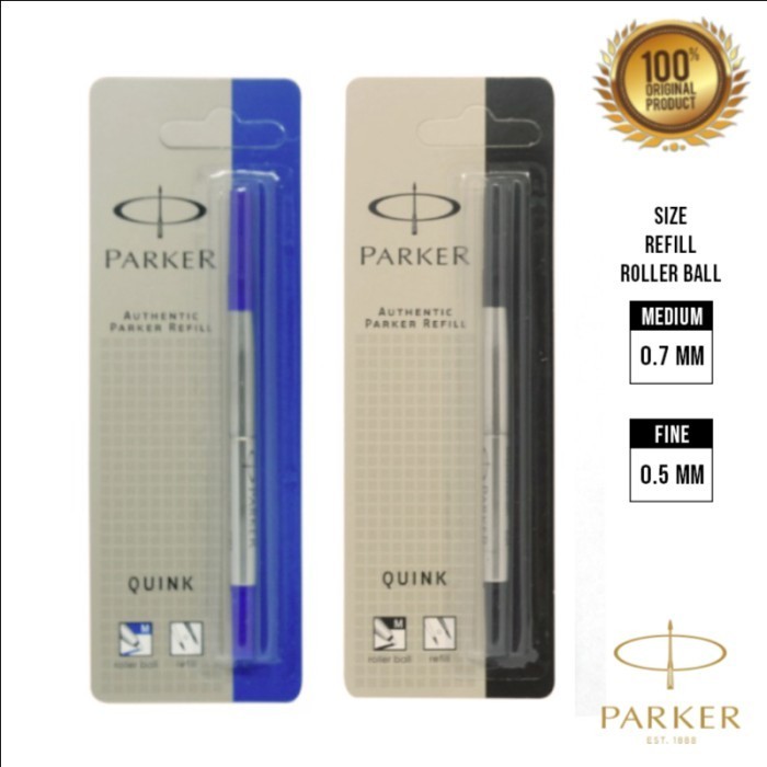 

promo ✨ -Isi Ulang / Refill Tinta Rollerball Parker - Hitam, MEDIUM