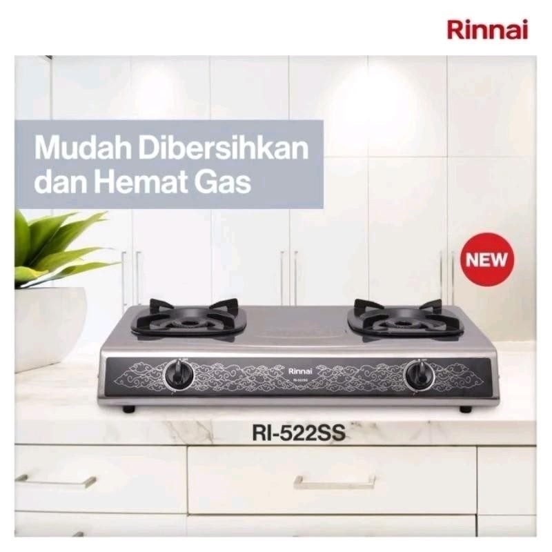 Rinnai RI 522 SS Kompor Gas Rinnai Kompor Rinnai 2 Tungku Kompor Api Sunburner Rinnai RI522SS