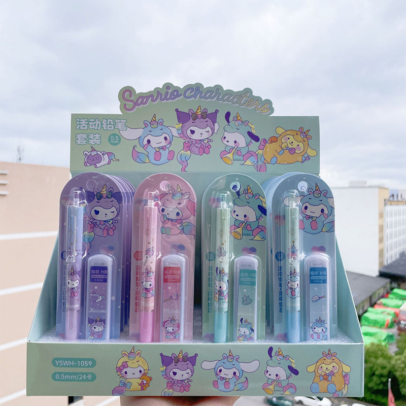 

Kartun pensil sanrio set pensil anak -anak yang lucu