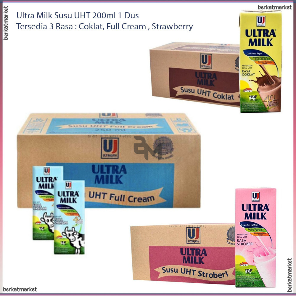 

Ultra Milk Ultramilk Susu Fresh Uht Coklat Strawberry Full Cream Plain Low Fat Mix 200ml 1 Dus Karton 125ml 150ml 200ml 250ml 500m 750ml 1000ml Liter Official Store