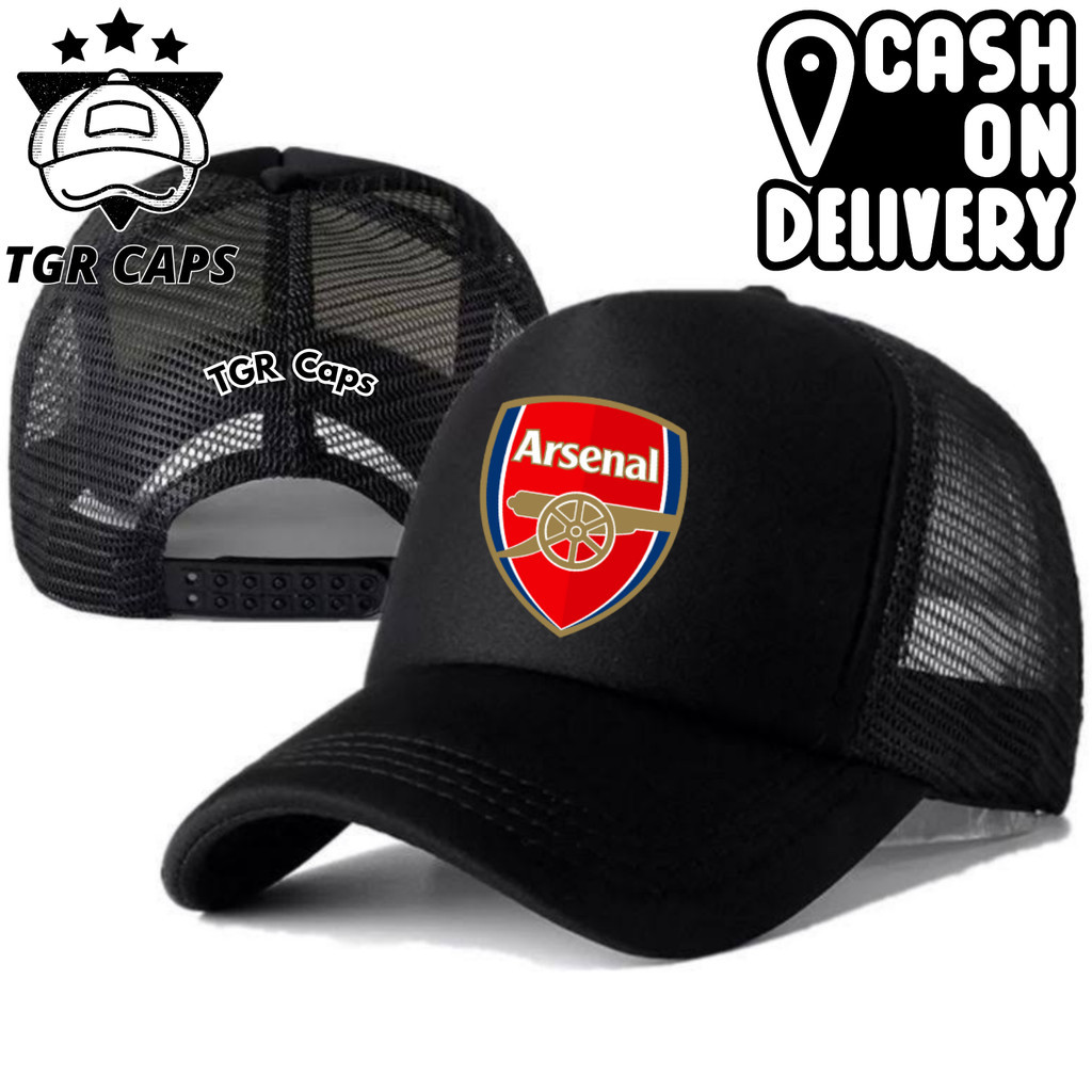 TGR Caps Topi Trucker ARSENAL - Topi Distro ARSENAL Logo - Topi ARSENAL Premium - Topi Pria Dewasa -
