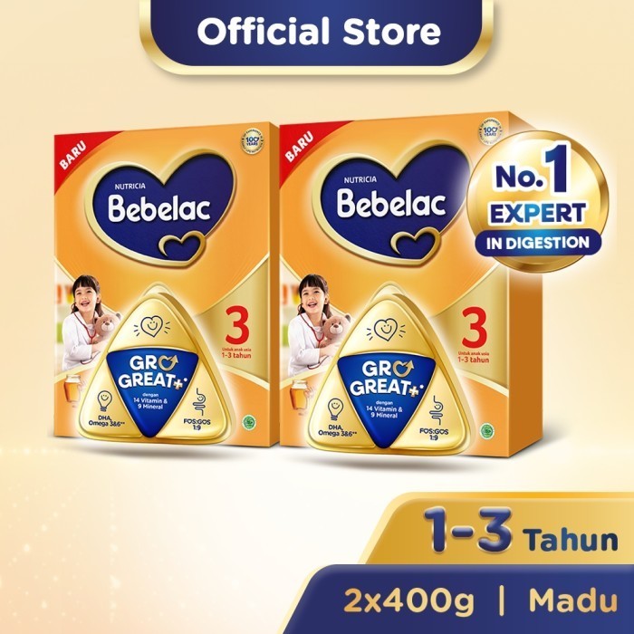 

TERJUAL Paket 2 - Bebelac 3 Madu Susu Pertumbuhan Bubuk 400 GR