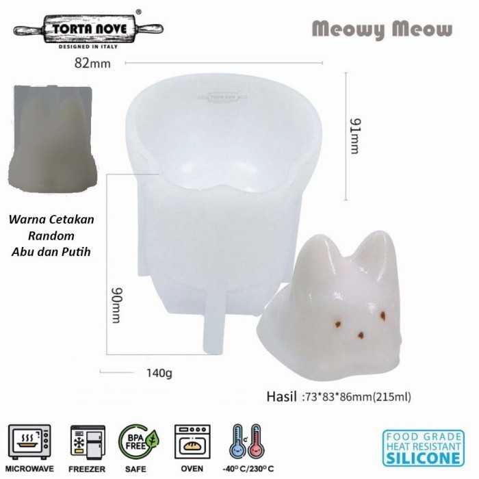 

TERJUAL Cetakan puding kucing 3d Tosuni Bear Silikon Es pudding Jelly mousse - MEOWY MEOW
